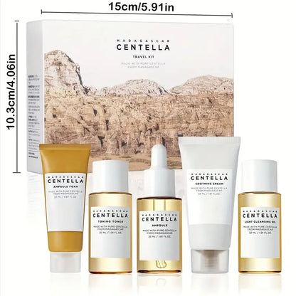 5pcs Madagas Plus Centella Asiatica Skincare Set with Essence