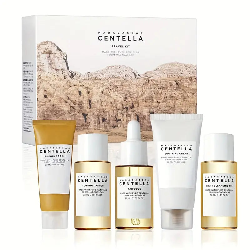 5pcs Madagas Plus Centella Asiatica Skincare Set with Essence